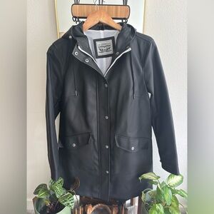Levi’s Black Hooded Raincoat